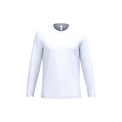 T-shirt manches longues unisexe blanc iDeal Basic Brand 190 g/m²