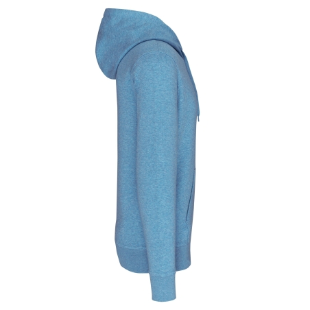 Sweat capuche écoresponsable Bleu chiné Kariban 280 g/m² – vue 3