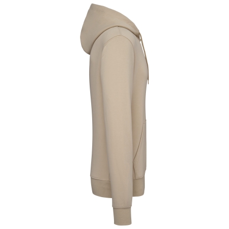 Sweat capuche écoresponsable beige homme Kariban 280 g/m² – vue 3