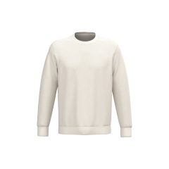 Sweat-shirt écoresponsable col rond unisexe Blanc Ivoire Native Spirit