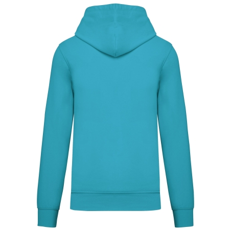 Sweat à capuche écoresponsable turquoise homme Kariban – vue 2