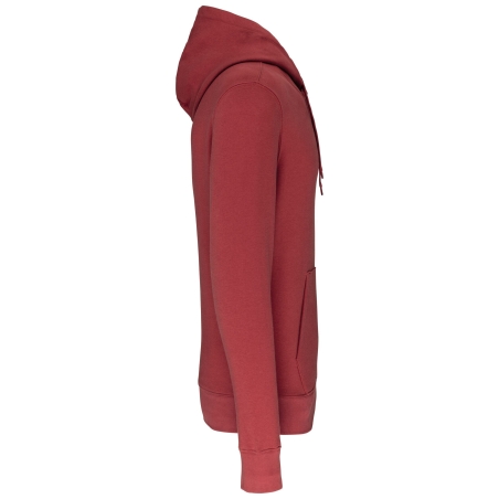 Sweat à capuche écoresponsable homme Rouge Terracotta Kariban – vue 3