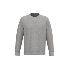 Sweat-shirt écoresponsable col rond unisexe Gris Moon chiné Native Spirit