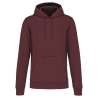 Sweat capuche écoresponsable homme Lie-de-vin chiné Kariban 280 g/m²