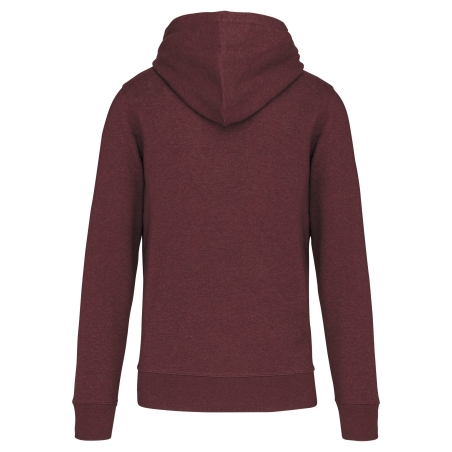 Sweat capuche écoresponsable homme Lie-de-vin chiné Kariban 280 g/m² – vue 2