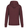Sweat capuche écoresponsable homme Lie-de-vin chiné Kariban 280 g/m² – vue 2