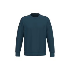 Sweat-shirt écoresponsable col rond Bleu Peacock Blue Native Spirit
