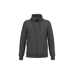Sweat zippé à capuche recyclé gris unisexe Kariban