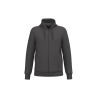 Sweat zippé à capuche recyclé gris unisexe Kariban