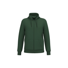 Sweat zippé à capuche recyclé vert Forest Green Kariban