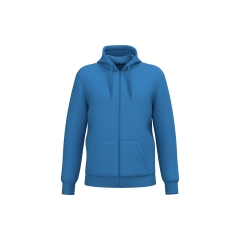Sweat zippé à capuche recyclé Bleu Kariban – Unisexe
