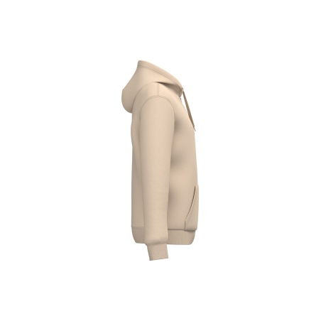 Sweat zippé à capuche recyclé beige unisexe Kariban – vue 3