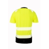 T-shirt de sécurité recyclé Result – Noir / Jaune – 155 g/m² – vue 2