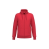 Sweat zippé capuche recyclé rouge unisexe Kariban 280 g/m²