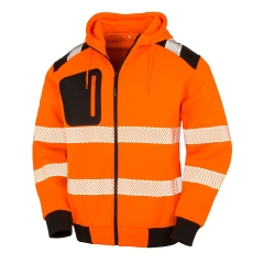 Sweat-shirt capuche haute visibilité recyclé Orange Result