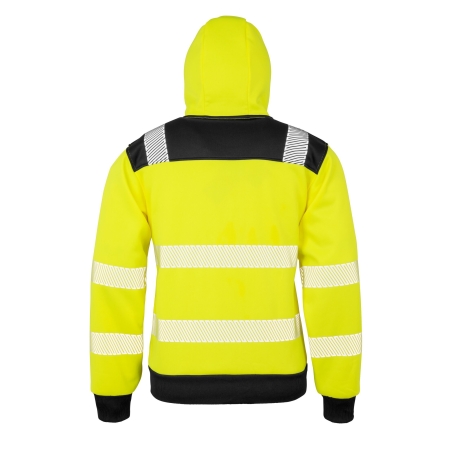Sweat-shirt à capuche haute visibilité recyclé Jaune Result – vue 2