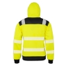 Sweat-shirt à capuche haute visibilité recyclé Jaune Result – vue 2