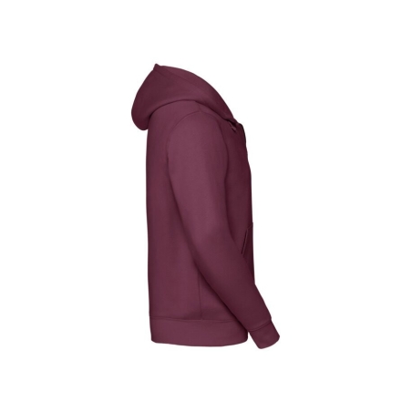 Sweat zippé capuche Authentic bordeaux Russell – 280 g/m² – vue 3