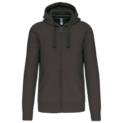 Sweat-shirt zippé capuche Gris homme Kariban 300 g/m²