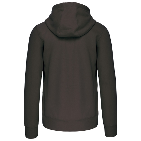 Sweat-shirt zippé capuche Gris homme Kariban 300 g/m² – vue 2