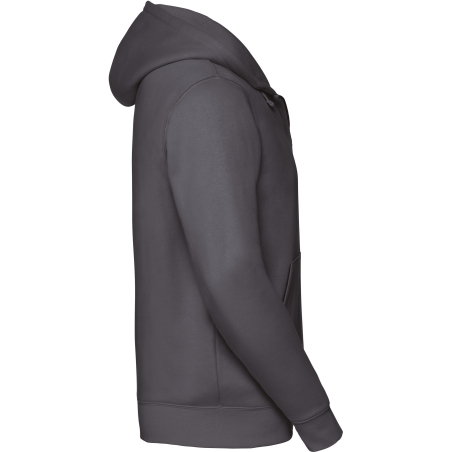 Sweat-shirt zippé capuche Authentic Gris homme Russell – vue 3