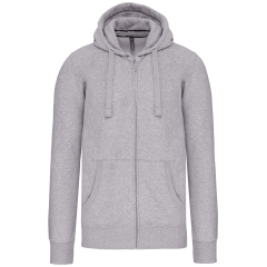 Sweat-shirt zippé capuche Kariban homme – Gris