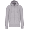 Sweat-shirt zippé capuche Kariban homme – Gris