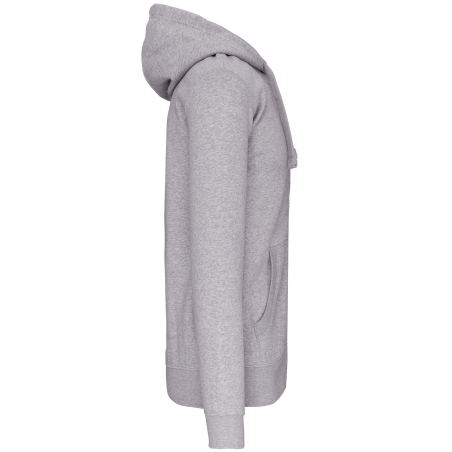 Sweat-shirt zippé capuche Kariban homme – Gris – vue 3