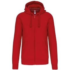 Sweat-shirt zippé capuche Rouge Kariban – 300 g/m²