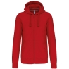 Sweat-shirt zippé capuche Rouge Kariban – 300 g/m²