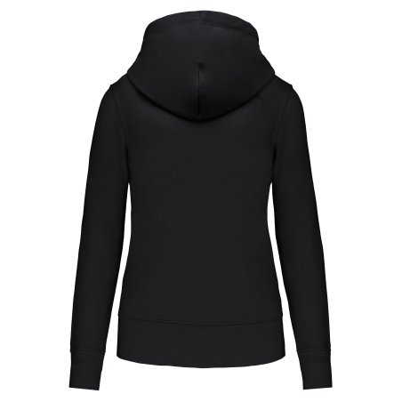Sweat-shirt écoresponsable à capuche femme Kariban Noir – vue 2