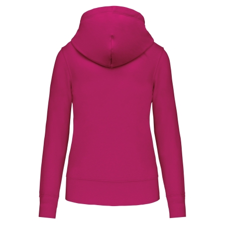 Sweat-shirt à capuche écoresponsable femme Fuchsia – Kariban – vue 2