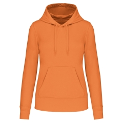Sweat à capuche écoresponsable femme Orange Kariban
