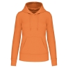 Sweat à capuche écoresponsable femme Orange Kariban