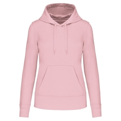 Sweat capuche femme écoresponsable Rose Pale Pink Kariban