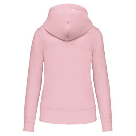 Sweat capuche femme écoresponsable Rose Pale Pink Kariban – vue 2