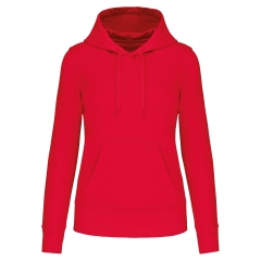 Sweat à capuche écoresponsable femme Rouge Kariban