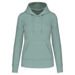 Sweat à capuche écoresponsable femme vert sauge Kariban