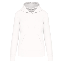 Sweat à capuche écoresponsable femme Blanc Kariban