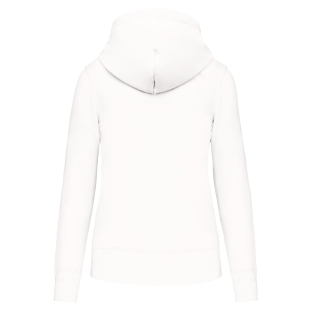 Sweat à capuche écoresponsable femme Blanc Kariban – vue 2