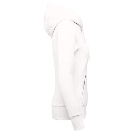 Sweat à capuche écoresponsable femme Blanc Kariban – vue 3