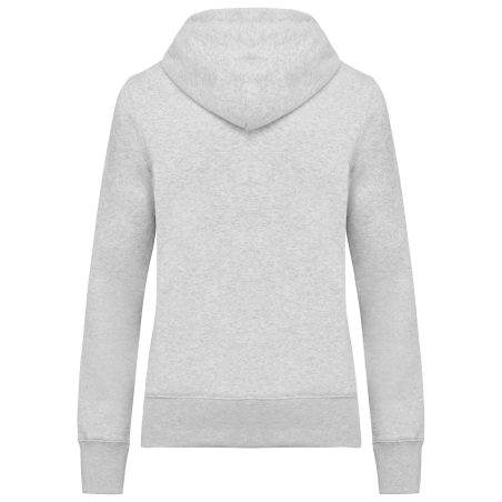 Sweat zippé capuche femme écoresponsable gris Kariban – vue 2