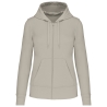 Sweat zippé à capuche écoresponsable femme Beige Kariban