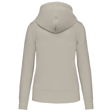 Sweat zippé à capuche écoresponsable femme Beige Kariban – vue 2
