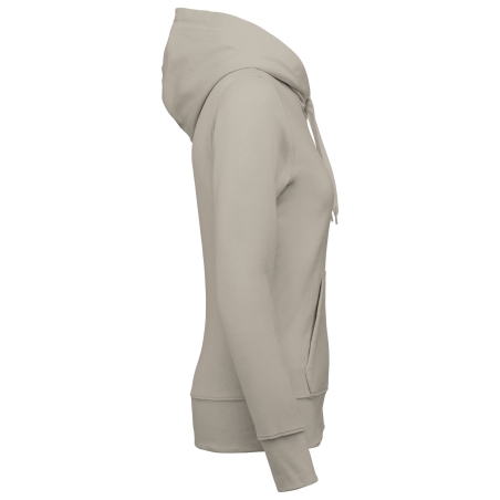 Sweat zippé à capuche écoresponsable femme Beige Kariban – vue 3