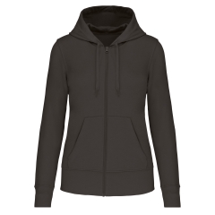 Sweat zippé capuche écoresponsable femme Gris Kariban