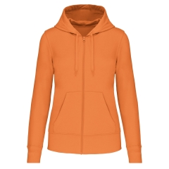 Sweat zippé à capuche écoresponsable femme Orange – Kariban
