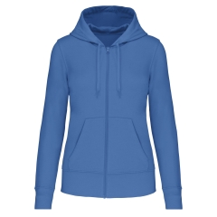 Sweat zippé à capuche écoresponsable femme Bleu Kariban