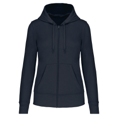 Sweat zippé capuche écoresponsable femme Marine – Kariban