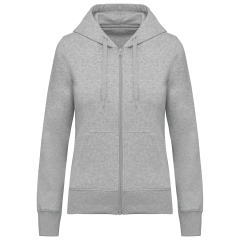 Sweat zippé capuche écoresponsable femme Gris oxford Kariban
